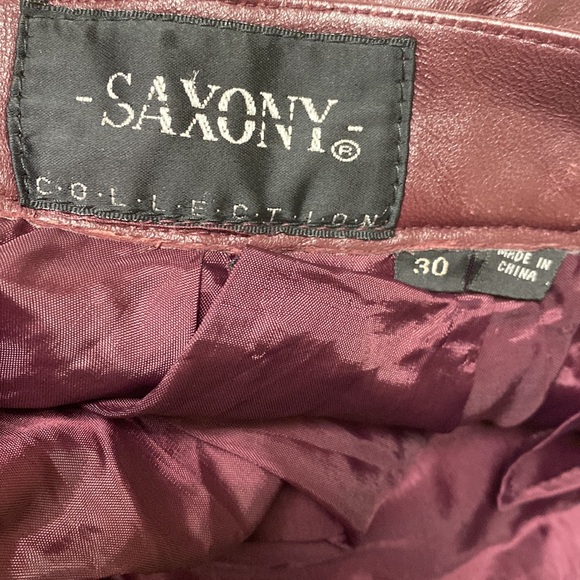 Vintage High Waisted Leather Pants Saxony - Picture 8 of 8
